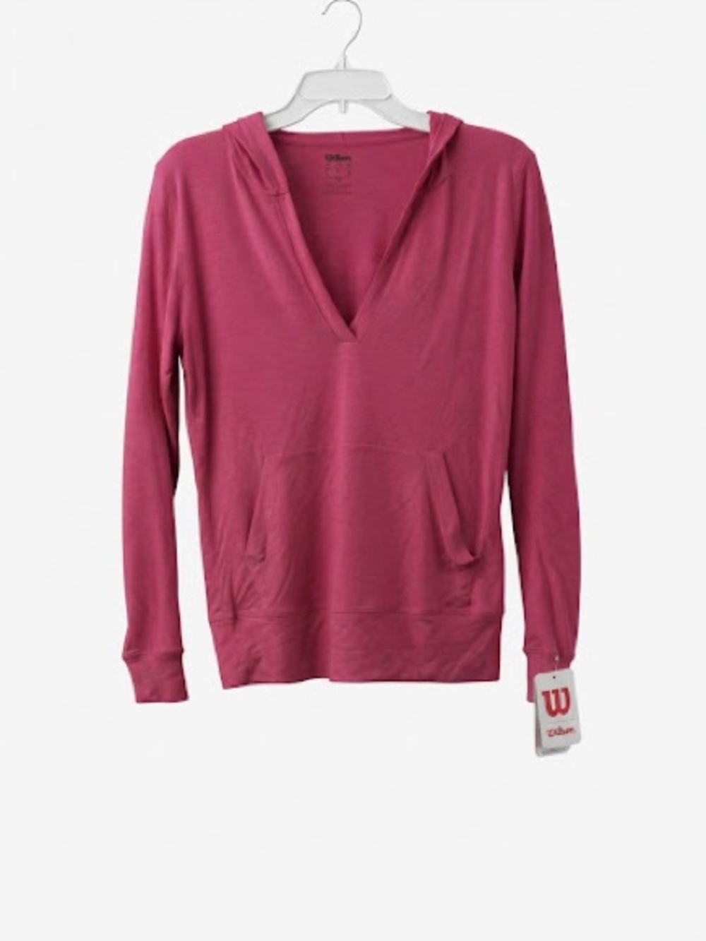 Wilson Women's V-Neck Hooded Pullover in Rose